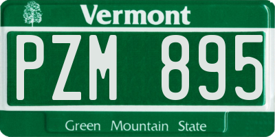 VT license plate PZM895