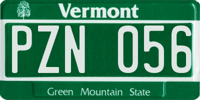VT license plate PZN056