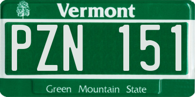 VT license plate PZN151