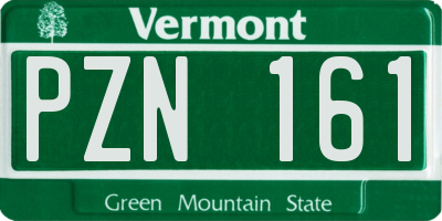 VT license plate PZN161