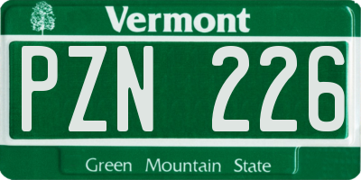 VT license plate PZN226
