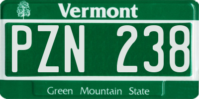 VT license plate PZN238