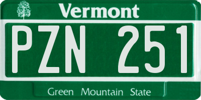 VT license plate PZN251