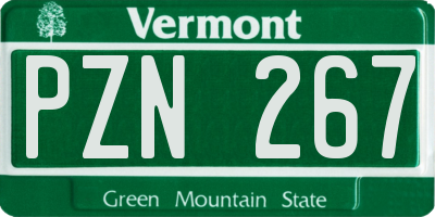 VT license plate PZN267