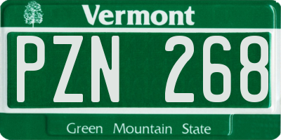 VT license plate PZN268