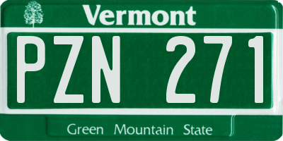 VT license plate PZN271