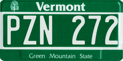 VT license plate PZN272