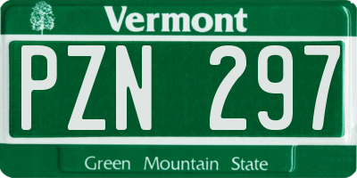 VT license plate PZN297