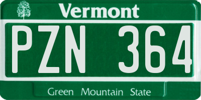 VT license plate PZN364