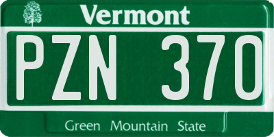 VT license plate PZN370