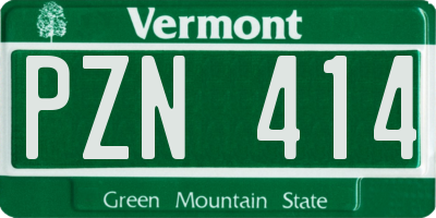 VT license plate PZN414