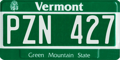 VT license plate PZN427