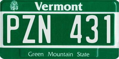 VT license plate PZN431