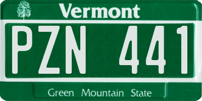 VT license plate PZN441