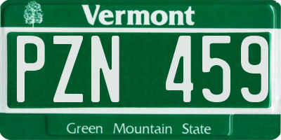 VT license plate PZN459