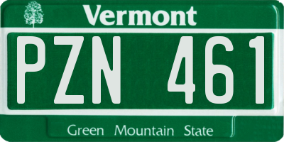 VT license plate PZN461
