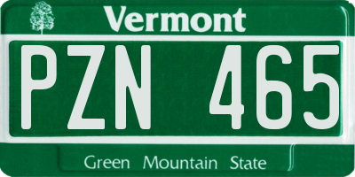 VT license plate PZN465