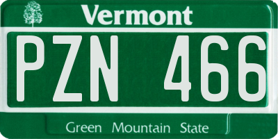 VT license plate PZN466