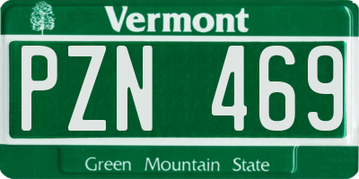 VT license plate PZN469