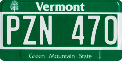 VT license plate PZN470
