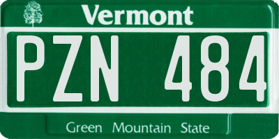 VT license plate PZN484