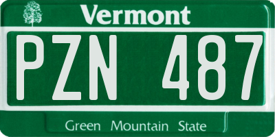 VT license plate PZN487