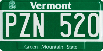 VT license plate PZN520