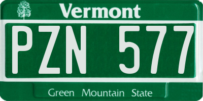 VT license plate PZN577
