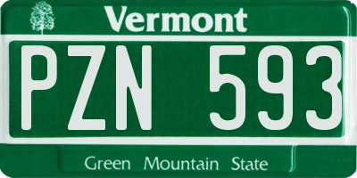 VT license plate PZN593