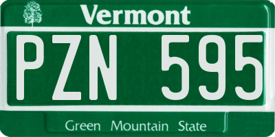 VT license plate PZN595