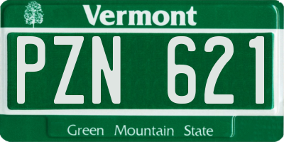 VT license plate PZN621