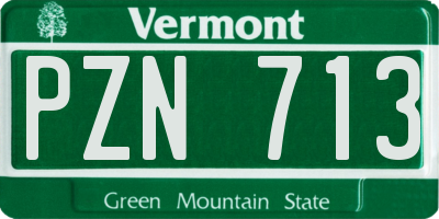 VT license plate PZN713