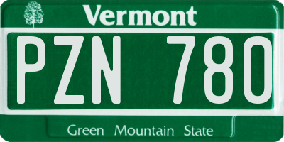 VT license plate PZN780
