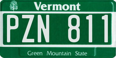 VT license plate PZN811