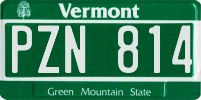 VT license plate PZN814