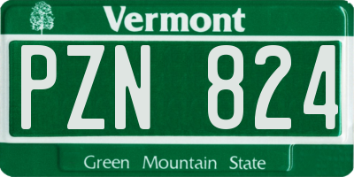 VT license plate PZN824