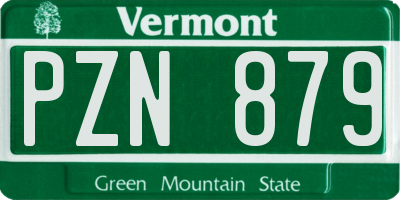 VT license plate PZN879