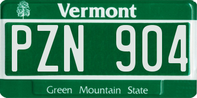 VT license plate PZN904