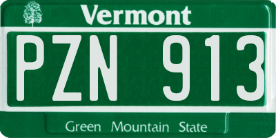 VT license plate PZN913