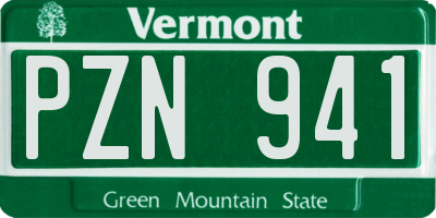 VT license plate PZN941