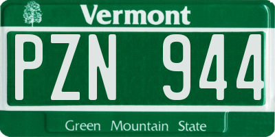 VT license plate PZN944
