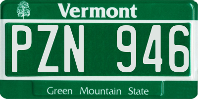 VT license plate PZN946