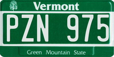 VT license plate PZN975
