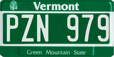 VT license plate PZN979