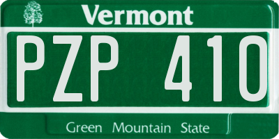 VT license plate PZP410