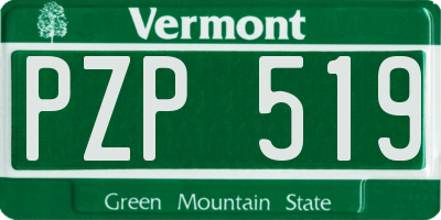 VT license plate PZP519