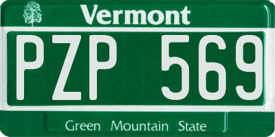 VT license plate PZP569