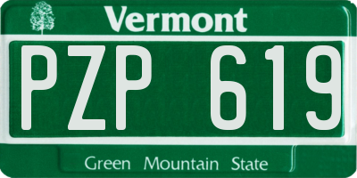 VT license plate PZP619