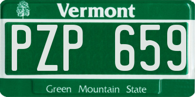 VT license plate PZP659