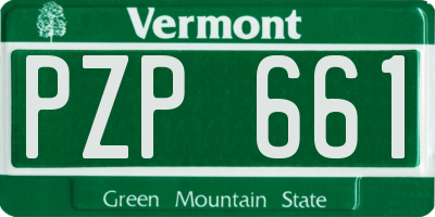 VT license plate PZP661
